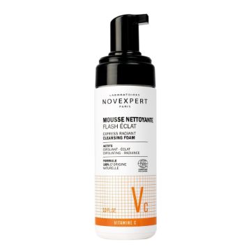 Mousse detergente viso Vitamina C Novexpert | Flash éclat mousse nettoyante Vitamin C