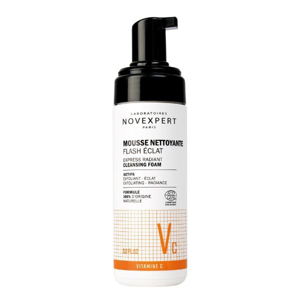 Mousse detergente viso Vitamina C Novexpert | Flash éclat mousse nettoyante Vitamin C